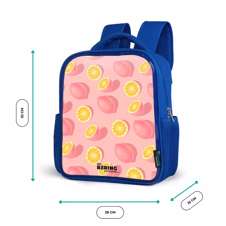 Kids backpack - Blue - Pink limoncello — 6