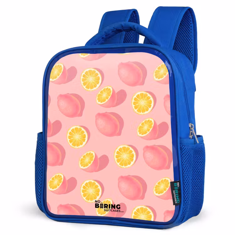 Kids backpack - Blue - Pink limoncello — 7