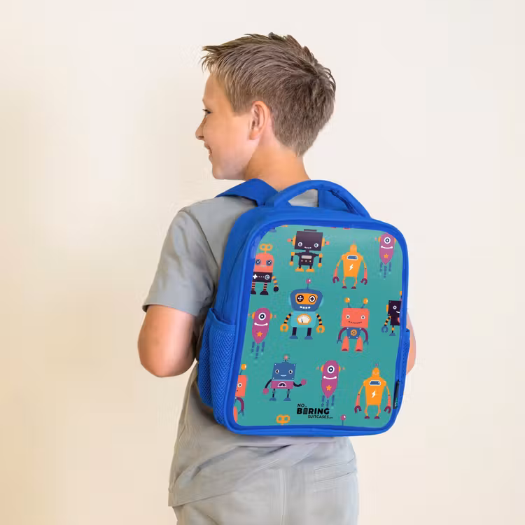 Kids backpack - Blue - Robo rave — 2