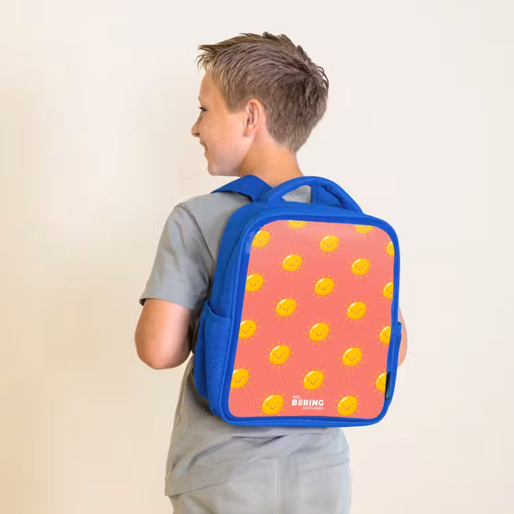 Kids backpack - Blue - Sunny situation coral — 2