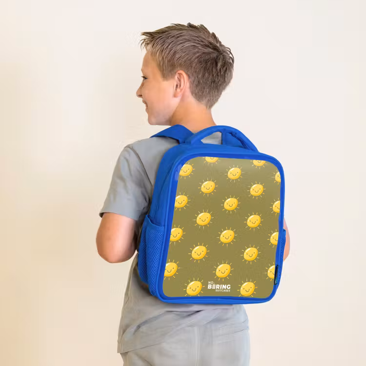 Kids backpack - Blue - Sunny situation olive — 2