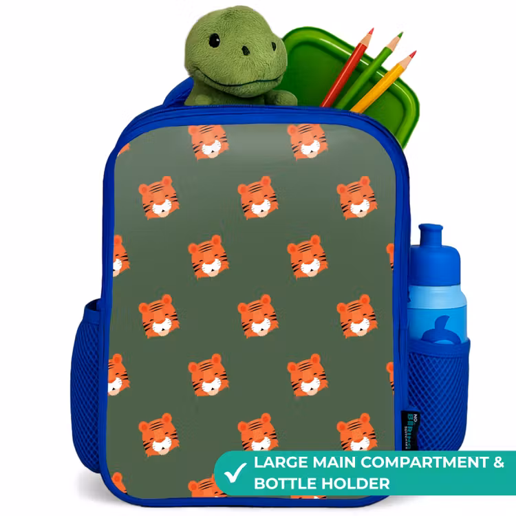Kids backpack - Blue - Tiger turbulence — 5