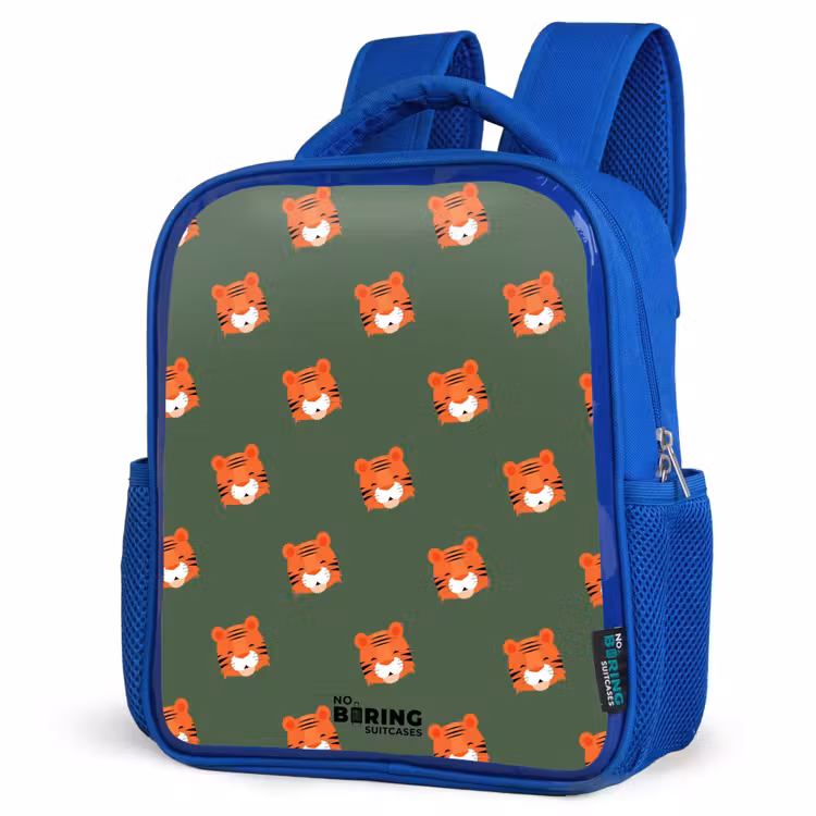 Kids backpack - Blue - Tiger turbulence — 7
