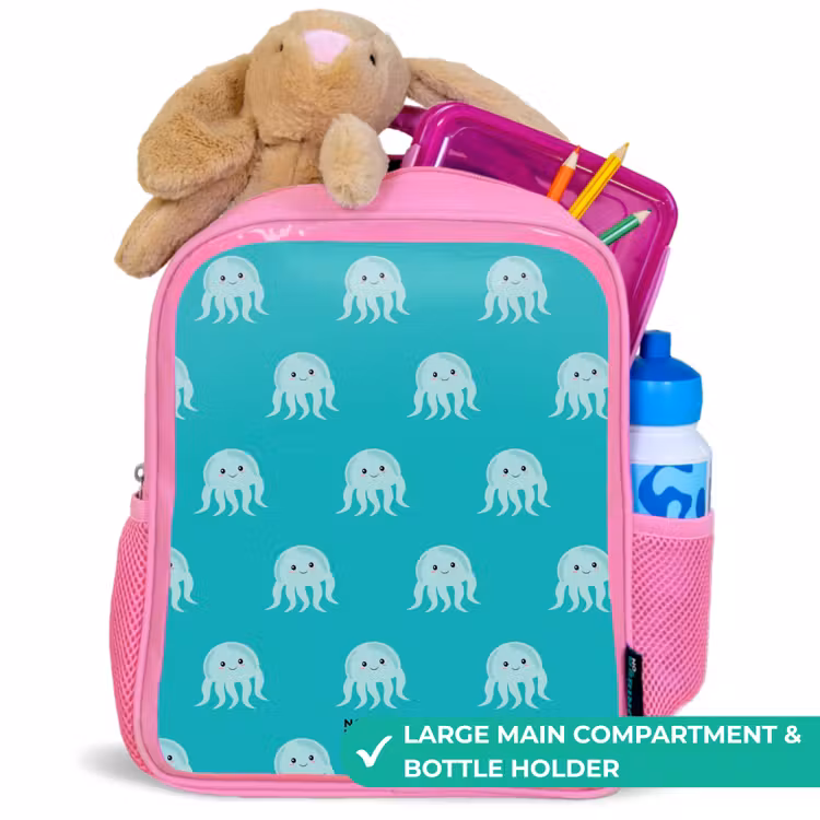 Kids backpack - Pink - Cute jellyfish — 2