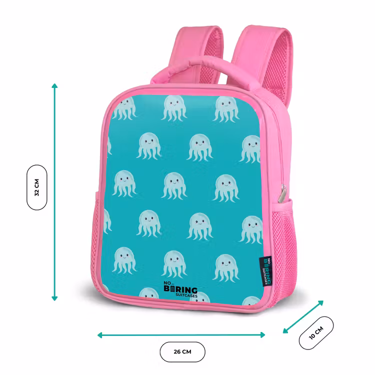 Kids backpack - Pink - Cute jellyfish — 3