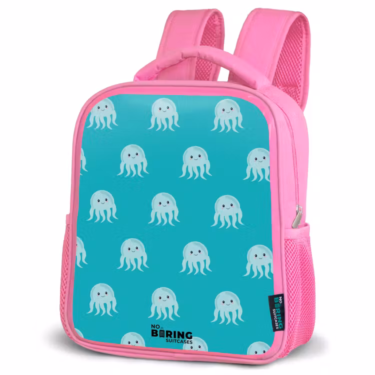 Kids backpack - Pink - Cute jellyfish — 4