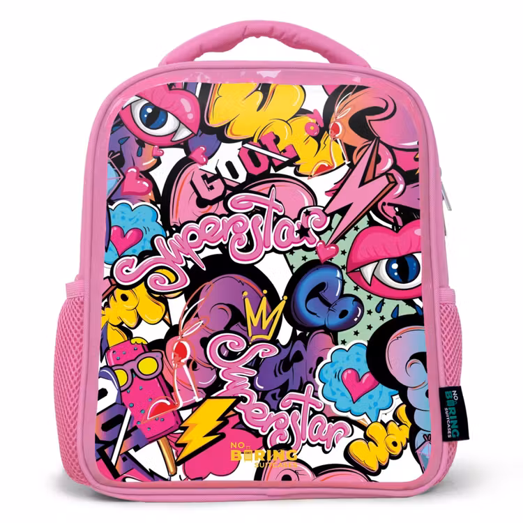 Kids backpack - Pink - Girly graffiti — 1