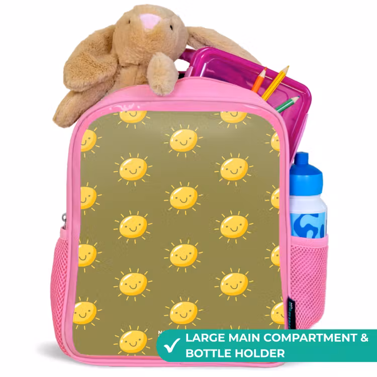 Kids backpack - Pink - Sunny situation olive — 2