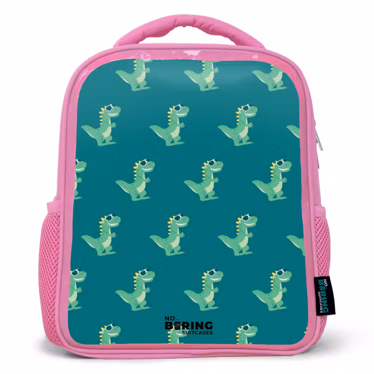Kids backpack - Pink - Tyranosaurus specs — 1