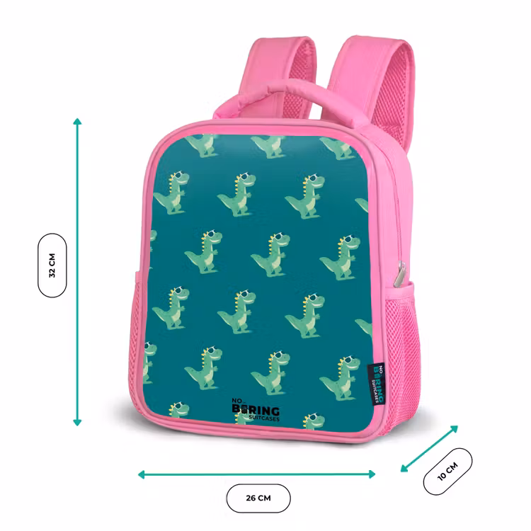 Kids backpack - Pink - Tyranosaurus specs — 3