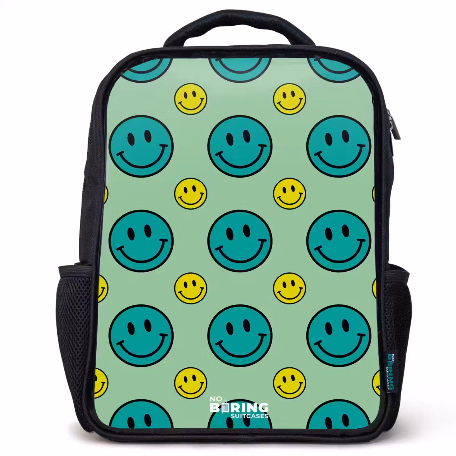 Kids backpack - Black - All smiles green — 1