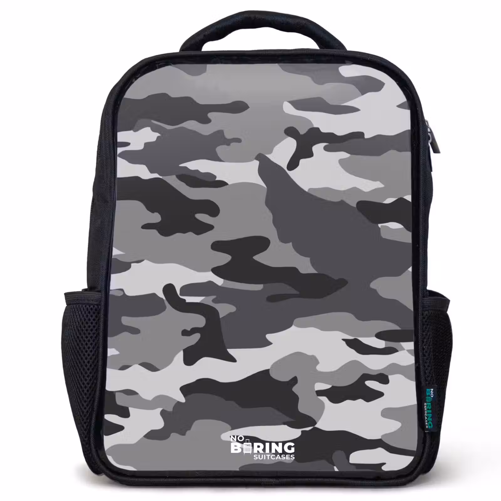 Kids backpack - Black - Camo Gray — 1