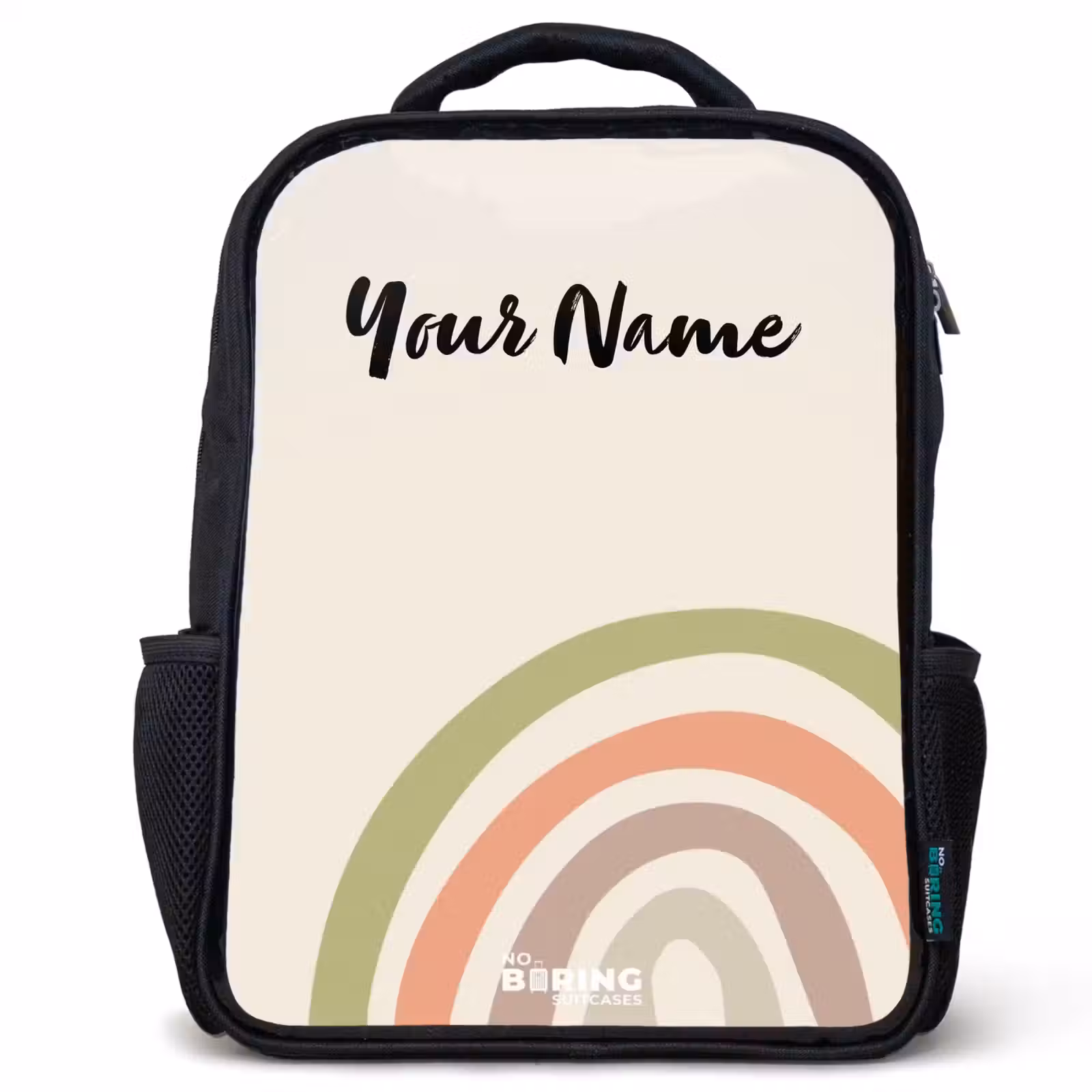 Kids backpack - Black - Raw rainbow pastel — 1