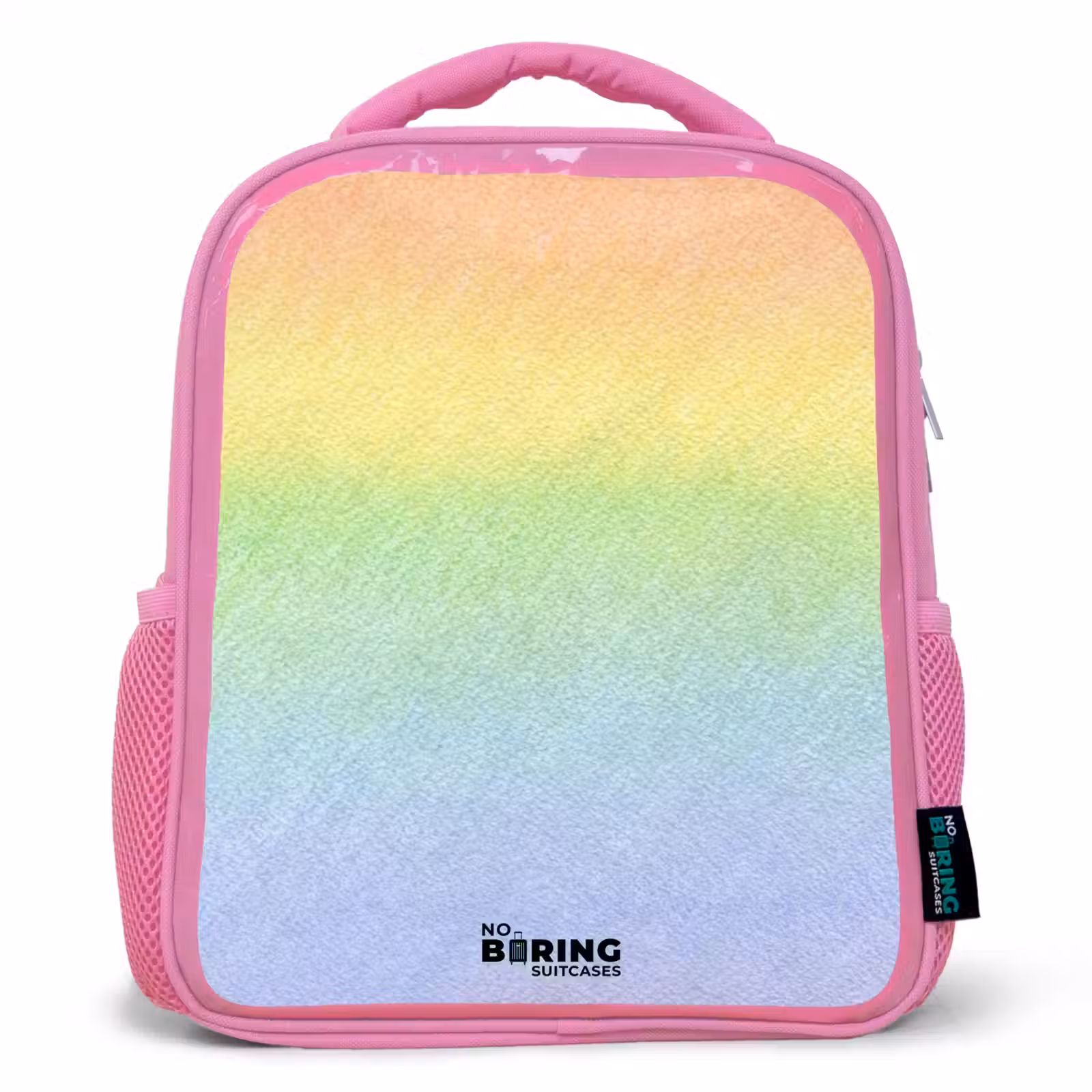 Kids backpack - Pink - Pastel rainbow of chalk — 1