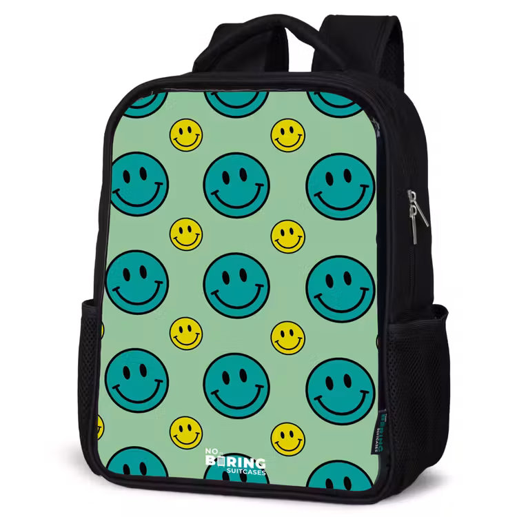 Kids backpack - Black - All smiles green — 6