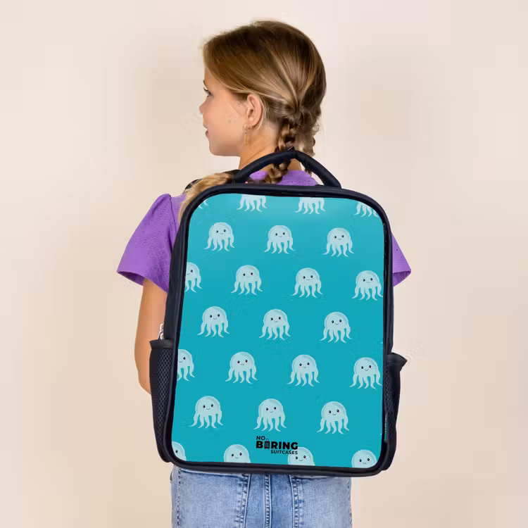 Kids backpack - Black - Cute jellyfish — 4