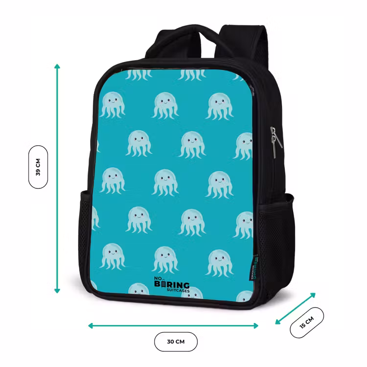 Kids backpack - Black - Cute jellyfish — 8