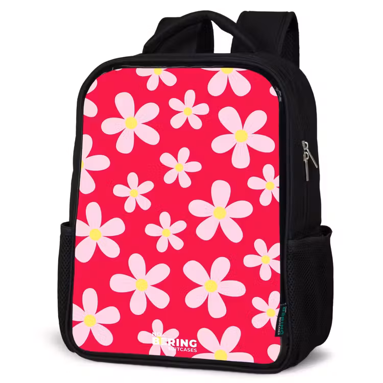 Kids backpack - Black - Daisy mania hotpink — 6
