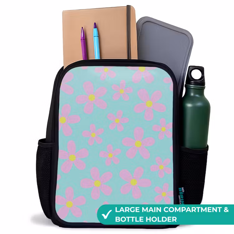 Kids backpack - Black - Daisy mania mint — 10