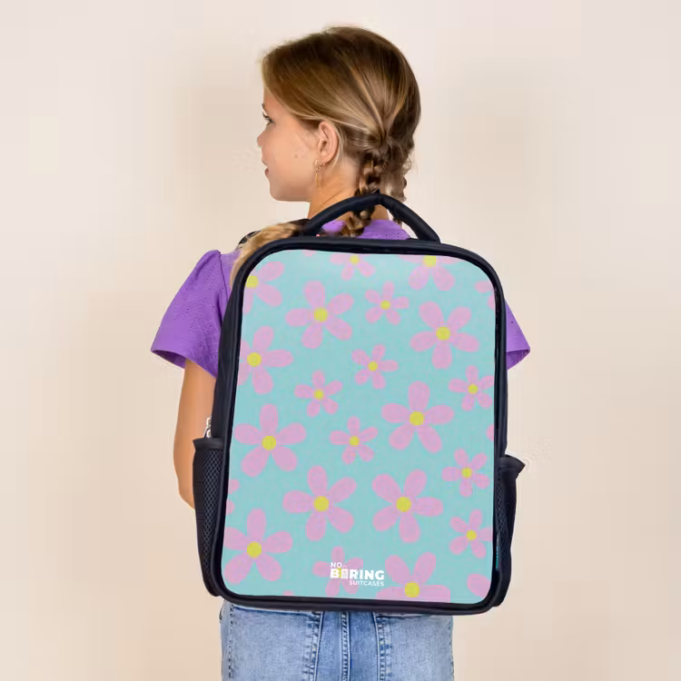 Kids backpack - Black - Daisy mania mint — 4