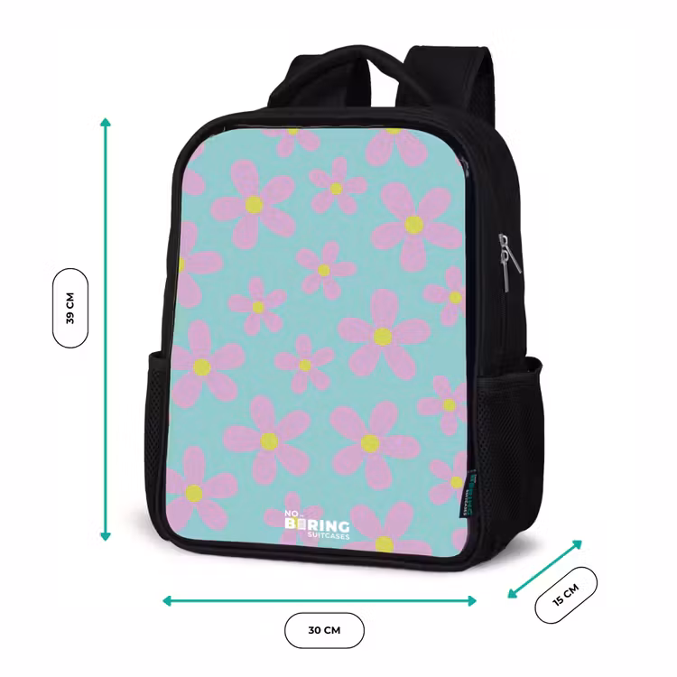 Kids backpack - Black - Daisy mania mint — 8