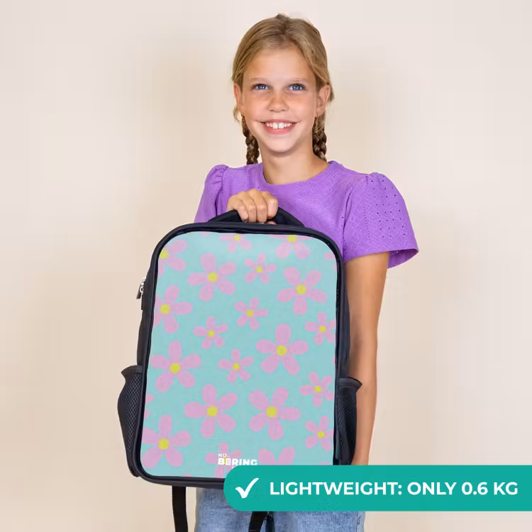 Kids backpack - Black - Daisy mania mint — 9