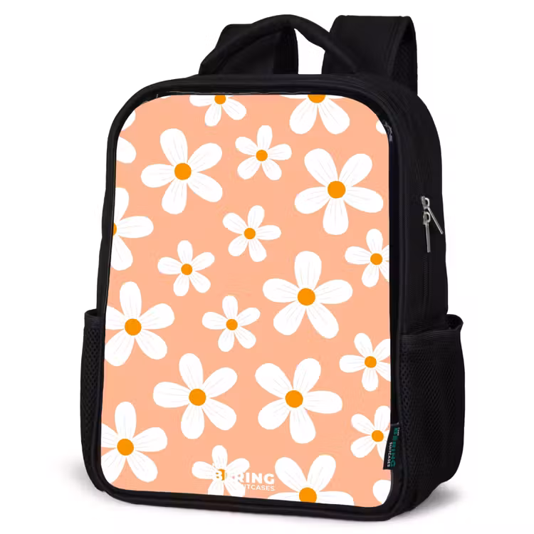 Kids backpack - Black - Daisy mania peach — 6
