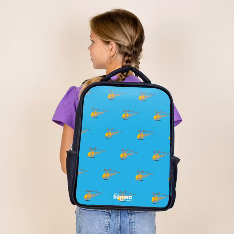 Kids backpack - Black - Helicopter fuss — 4