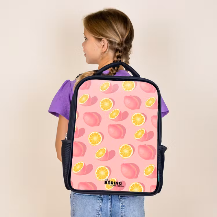 Kids backpack - Black - Pink limoncello — 4
