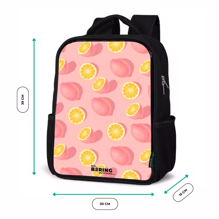 Kids backpack - Black - Pink limoncello — 8