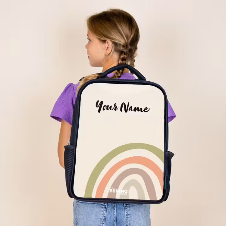 Kids backpack - Black - Raw rainbow pastel — 4