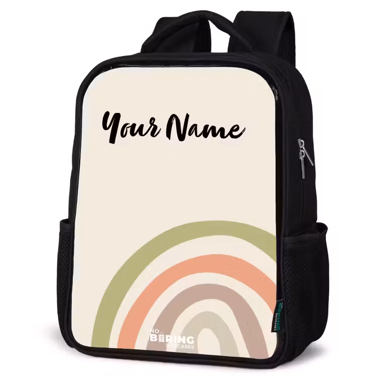Kids backpack - Black - Raw rainbow pastel — 6