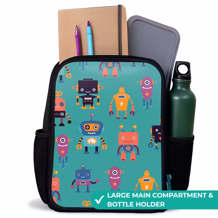 Kids backpack - Black - Robo rave — 10