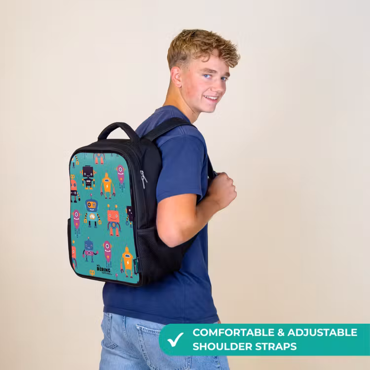 Kids backpack - Black - Robo rave — 11