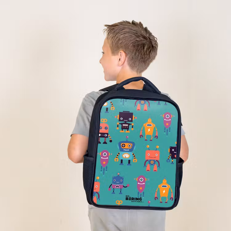 Kids backpack - Black - Robo rave — 2