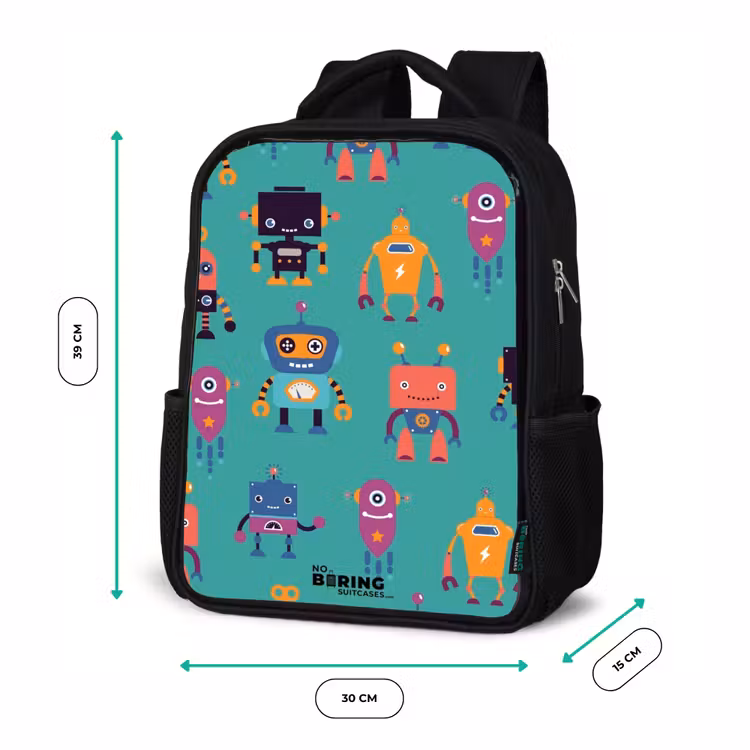 Kids backpack - Black - Robo rave — 8