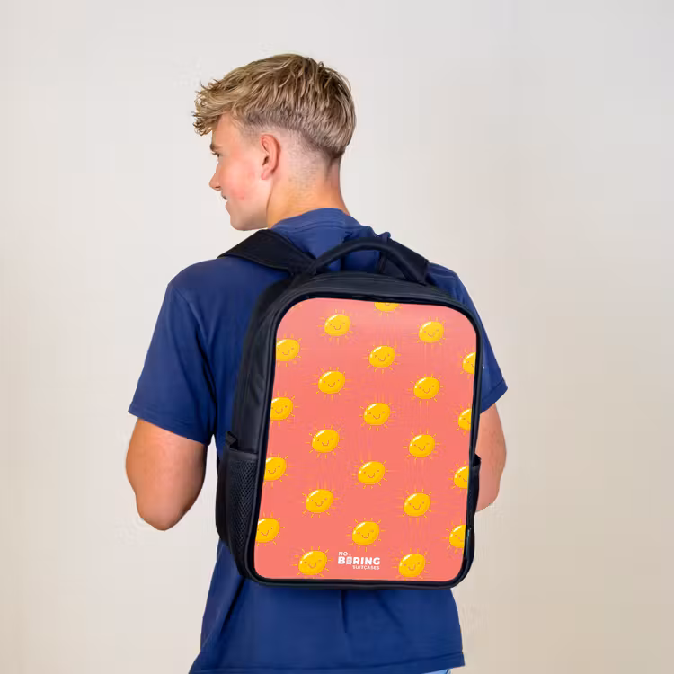 Kids backpack - Black - Sunny situation coral — 5