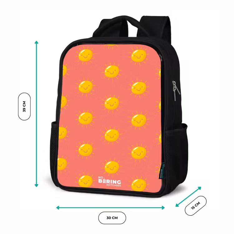 Kids backpack - Black - Sunny situation coral — 8