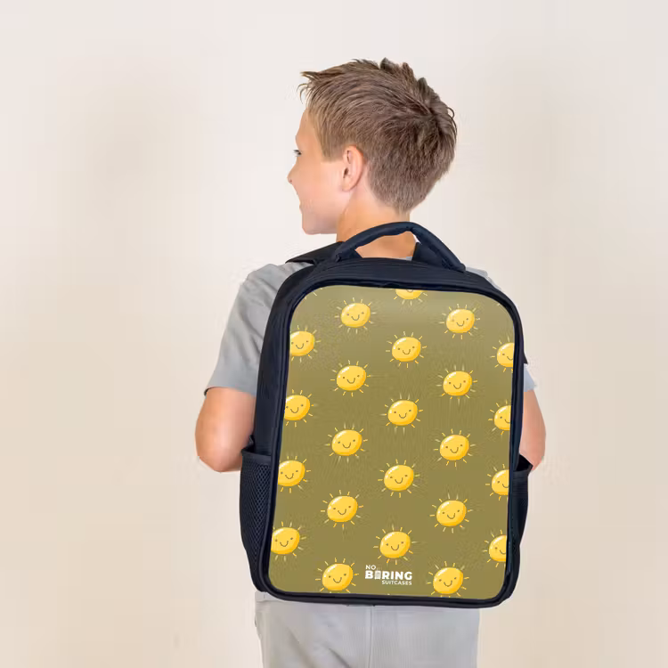 Kids backpack - Black - Sunny situation olive — 2