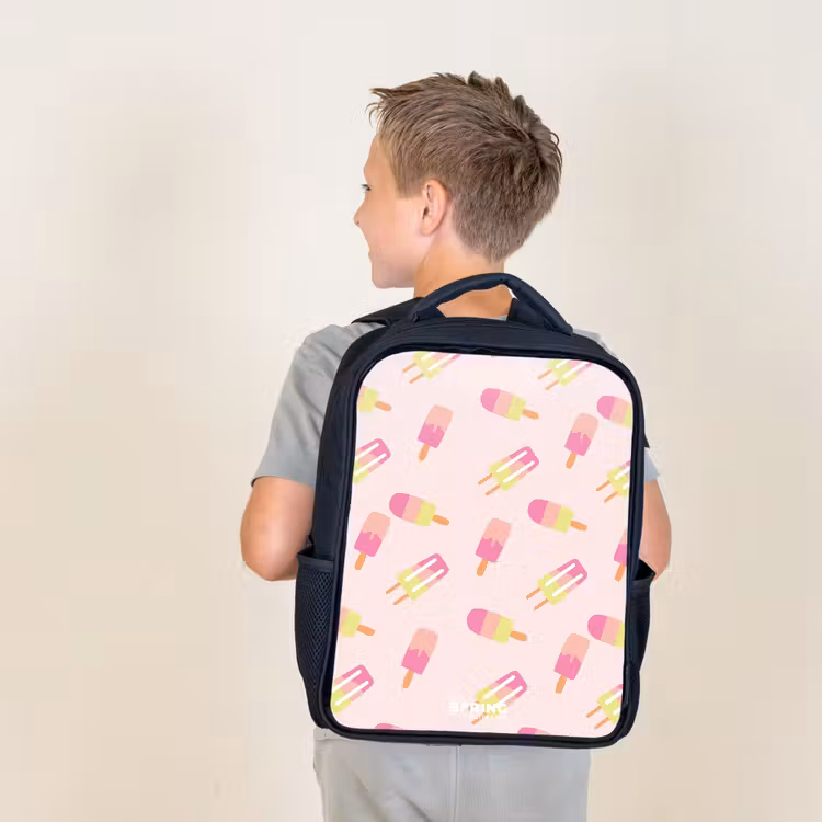 Kids backpack - Black - Swirling water ices — 2