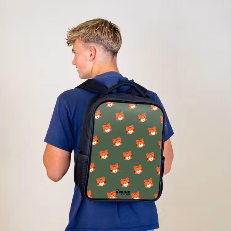 Kids backpack - Black - Tiger turbulence — 5