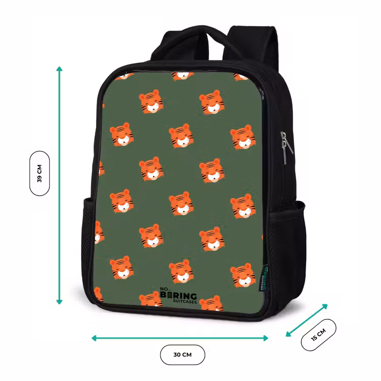 Kids backpack - Black - Tiger turbulence — 8