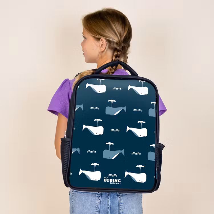 Kids backpack - Black - Whale World — 4