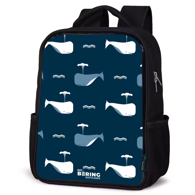 Kids backpack - Black - Whale World — 6