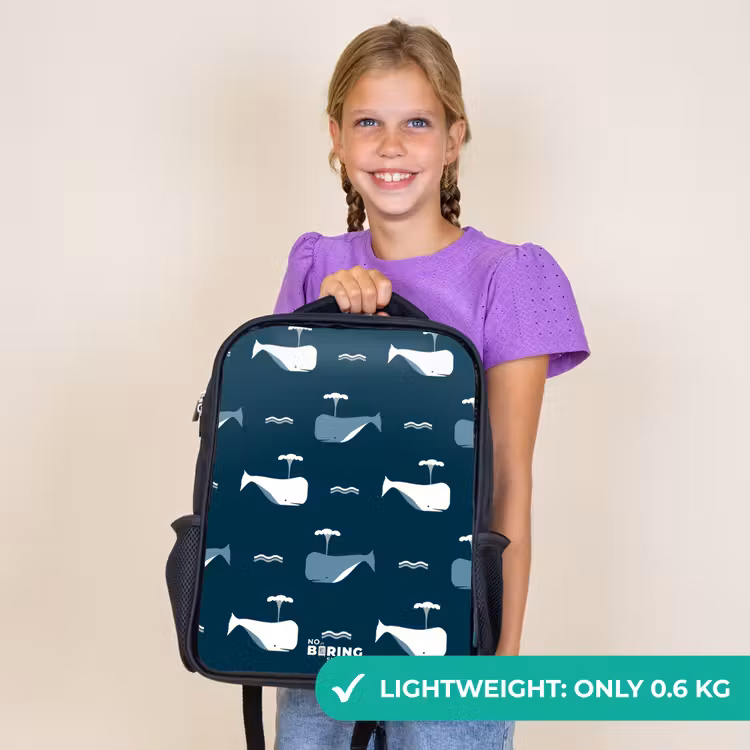 Kids backpack - Black - Whale World — 9