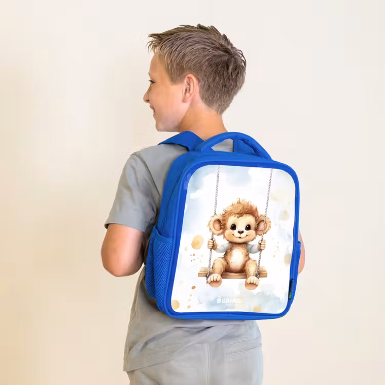 Kids backpack - Blue - Axel monkey — 2