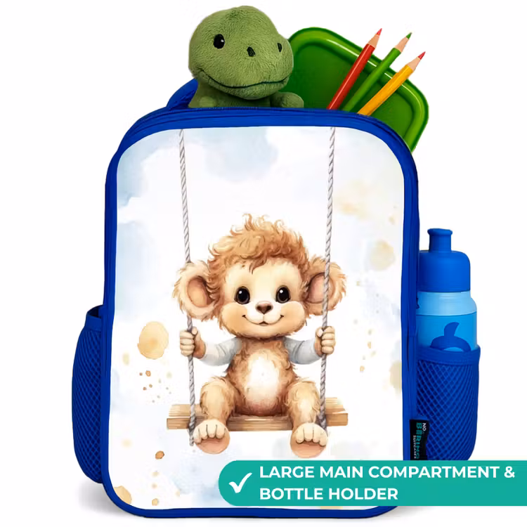 Kids backpack - Blue - Axel monkey — 5