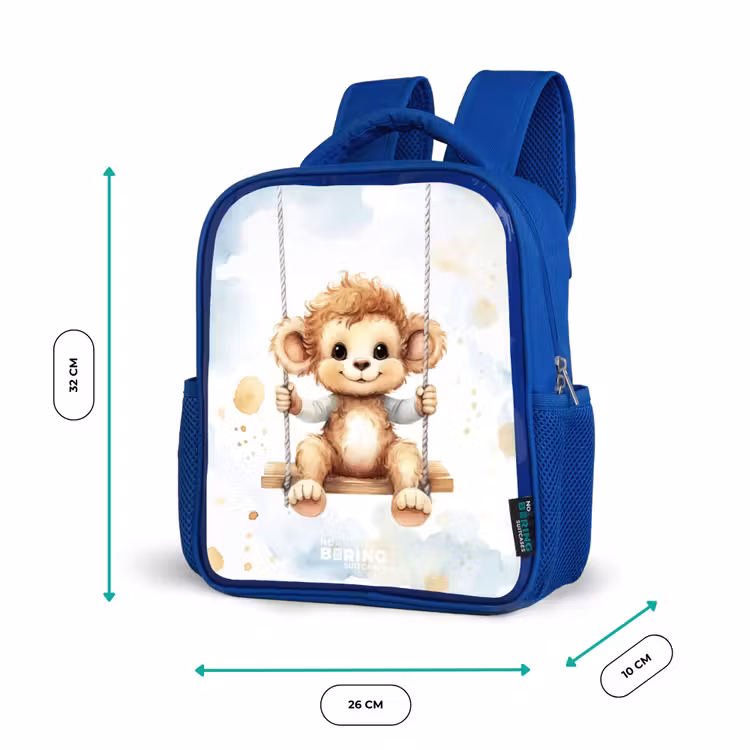 Kids backpack - Blue - Axel monkey — 6