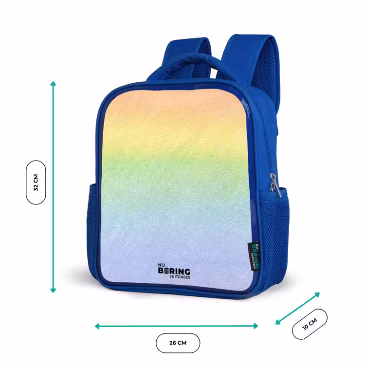 Kids backpack - Blue - Pastel rainbow of chalk — 6
