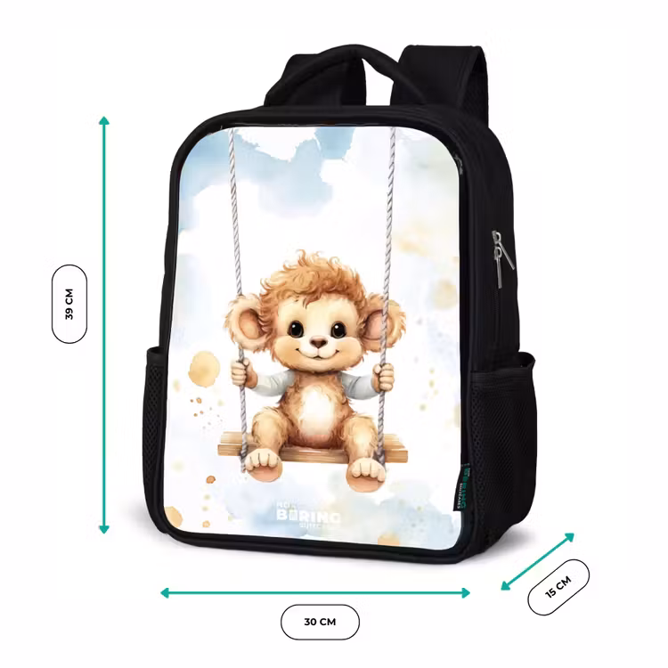 Kids backpack - Black - Axel monkey — 8